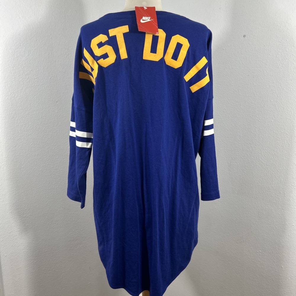 Nike T Shirt Graphic Tee Women XL Blue Just Do It Athletic Streetwear Y2K Sporty
